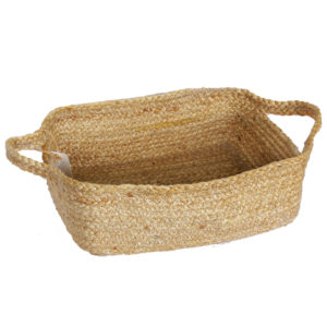 Natural Jute Rectangular Basket